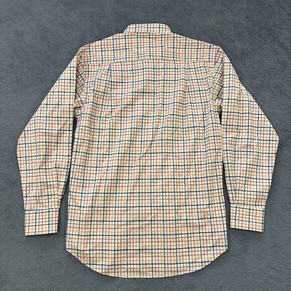 Scott Barber Plaid Check Button Down Long Sleeve Shirt Men's Size Small - Picture 5 of 9